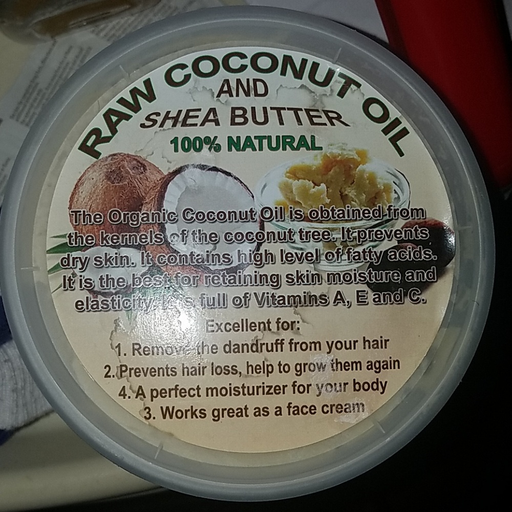 pure coconut oil and shea butter
